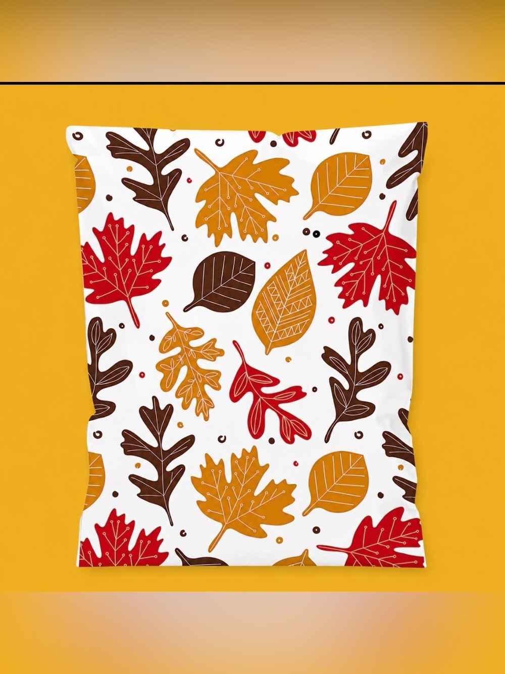 20 14.5” x 19” Halloween Autumn Leaves Poly Mailers